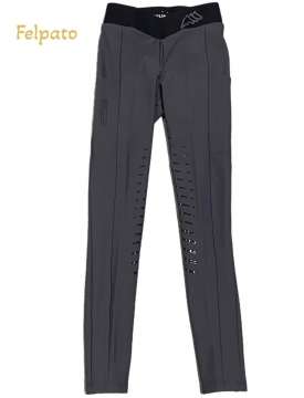 LEGGINGS EQUILINE GRIGIO FULL GRIP FELPATO-28259