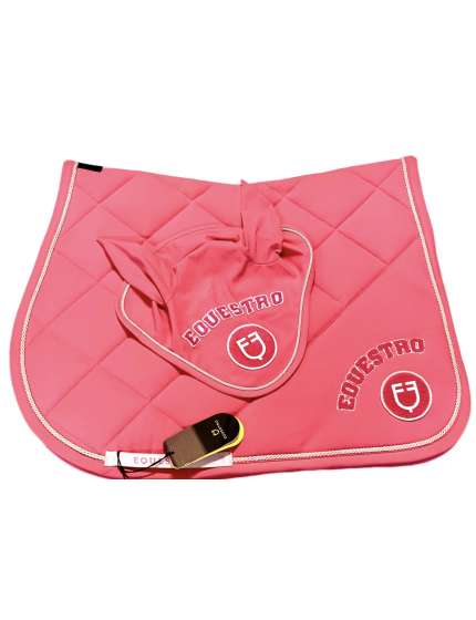 SOTTOSELLA EQUESTRO CON CUFFIA FUXIA LOGO