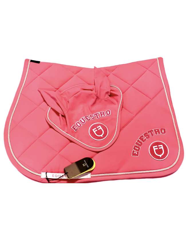 SOTTOSELLA EQUESTRO CON CUFFIA FUXIA LOGO