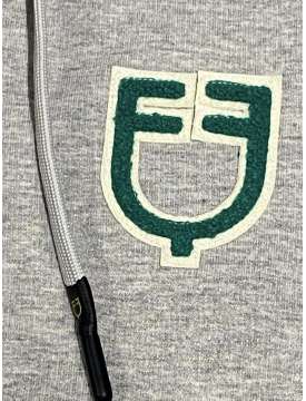 FELPA EQUESTRO DONNA CAPPUCCIO LOGO RILIEVO VERDE-28298
