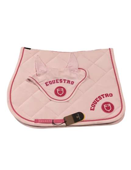 SOTTOSELLA EQUESTRO CON CUFFIA ROSA LOGO