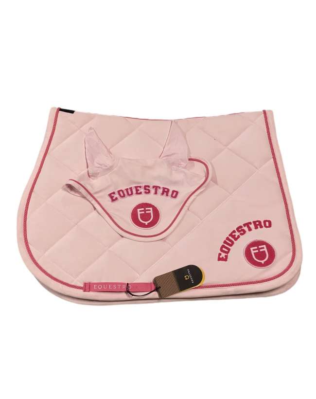 SOTTOSELLA EQUESTRO CON CUFFIA ROSA LOGO