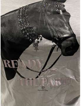 T-SHIRT EQUESTRO DONNA CON STAMPA E STRASS-28531
