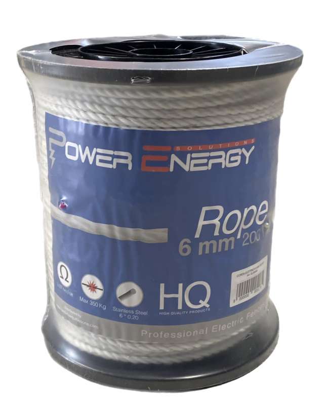corda elettrica da 6mm. rotolo da 200mt