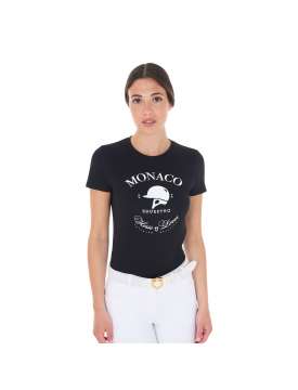 T-SHIRT EQUESTRO DONNA MONACO CON BRILLANTINI-28604