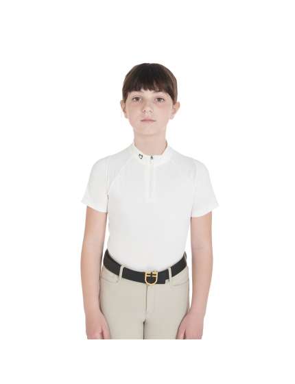 POLO DA BAMBINA EQUESTRO BIANCA E DA ALLENAMENTO