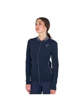 FELPA TECNICA EQUESTRO DONNA CON ZIP E STRASS-28877