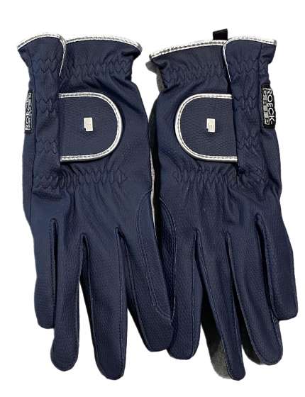 GUANTI ROECKL GRIP BLU BORDO ARGENTO