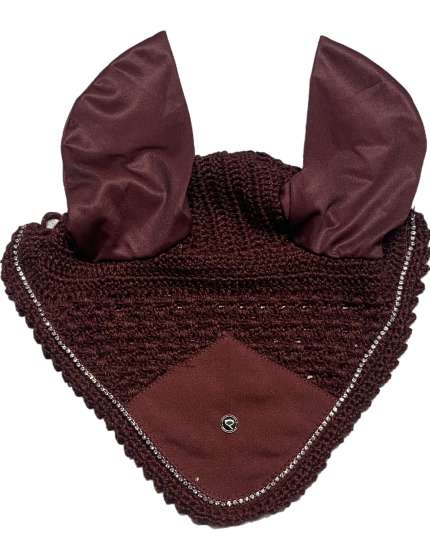 CUFFIA COPRI ORECCHIE BORDEAUX CON BRILLANTINI