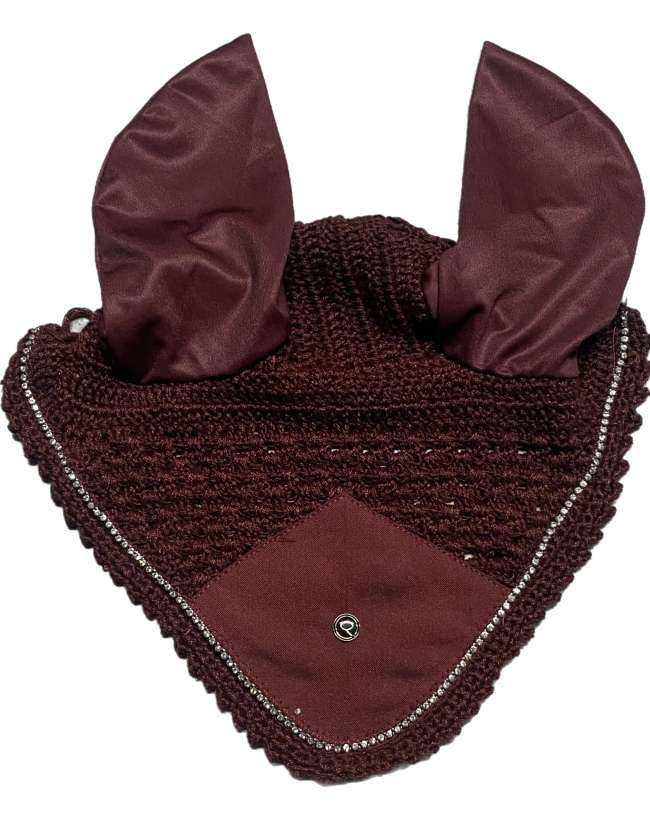 CUFFIA COPRI ORECCHIE BORDEAUX BRILLANTINI