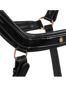 CAVEZZA EQUESTRO CUOIO LUCIDO FIBBIE ROSEGOLD-29003
