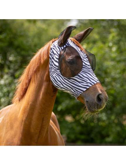 MASCHERA ANTIMOSCHE ZEBRATA PER CAVALLI