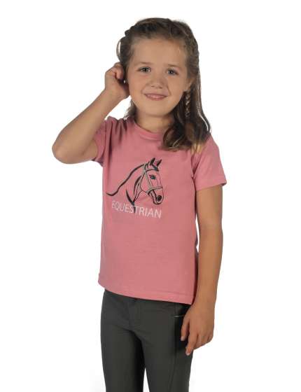 T-SHIRT BAMBINA CON STAMPA CAVALLO