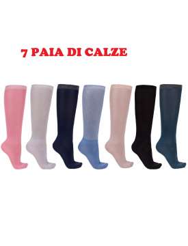 BOX 7 PAIA DI CALZE SOTTILI CON GLITTER-29237