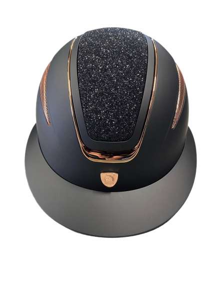 CASCO EQUITAZIONE TATTINI ARIETE GLITTER E VISIERA POLO