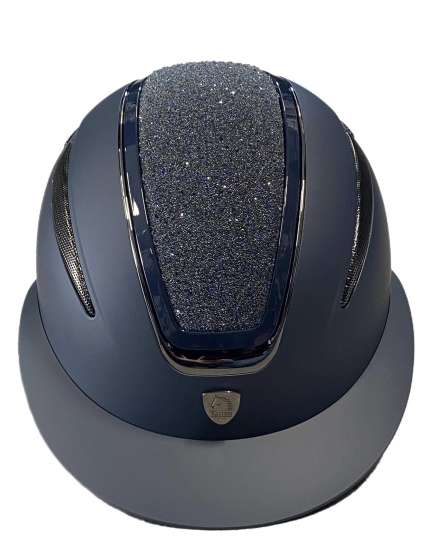 CASCO EQUITAZIONE TATTINI CASSIOPEA CRISTALLI VISIERA LARGA
