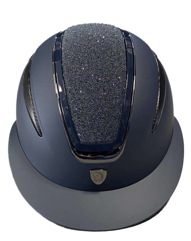 CASCO EQUITAZIONE TATTINI CASSIOPEA CRISTALLI VISIERA LARGA