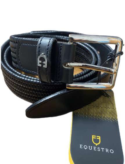 CINTURA EQUESTRO IN CUOIO ELASTICIZZATO