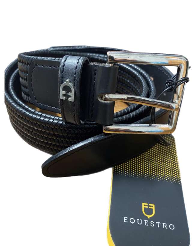 CINTURA EQUESTRO IN CUOIO ELASTICIZZATO