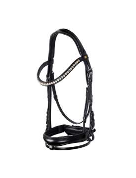 TESTIERA INGLESE EQUESTRO CUOIO CON BRILLANTINI-29814