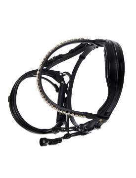 TESTIERA INGLESE EQUESTRO CUOIO CON BRILLANTINI-29816