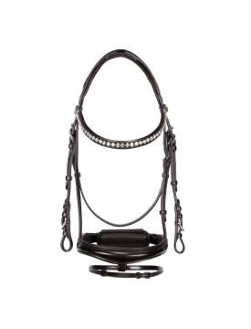 TESTIERA INGLESE EQUESTRO CUOIO CON BRILLANTINI-29818