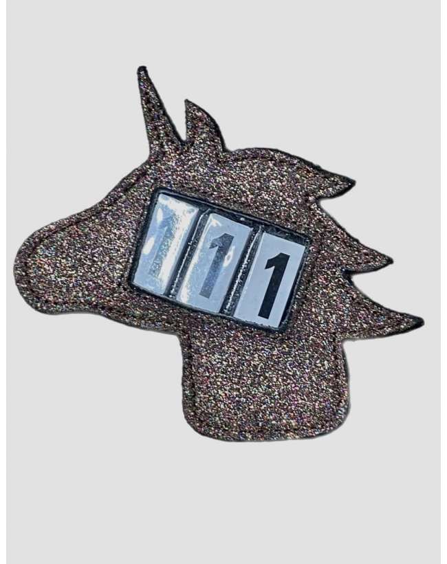 PORTA NUMERO DA GARA FORMA UNICORNO