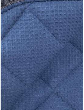 SOTTOSELLA E CUFFIA BLU BORDO MARRONE-29881