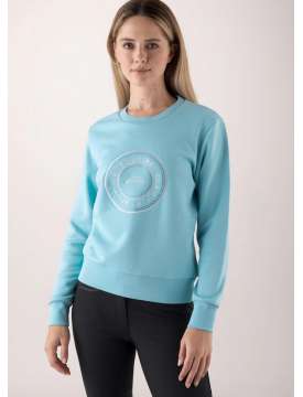 FELPA EQUILINE DONNA GIROCOLLO CON STRASS-29895