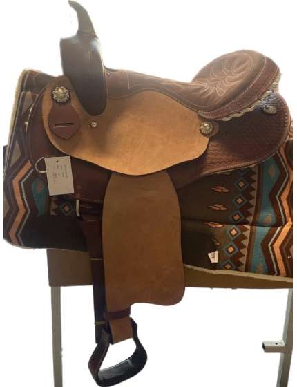 SELLA WESTERN IN CUOIO MODELLO BARREL BASKET