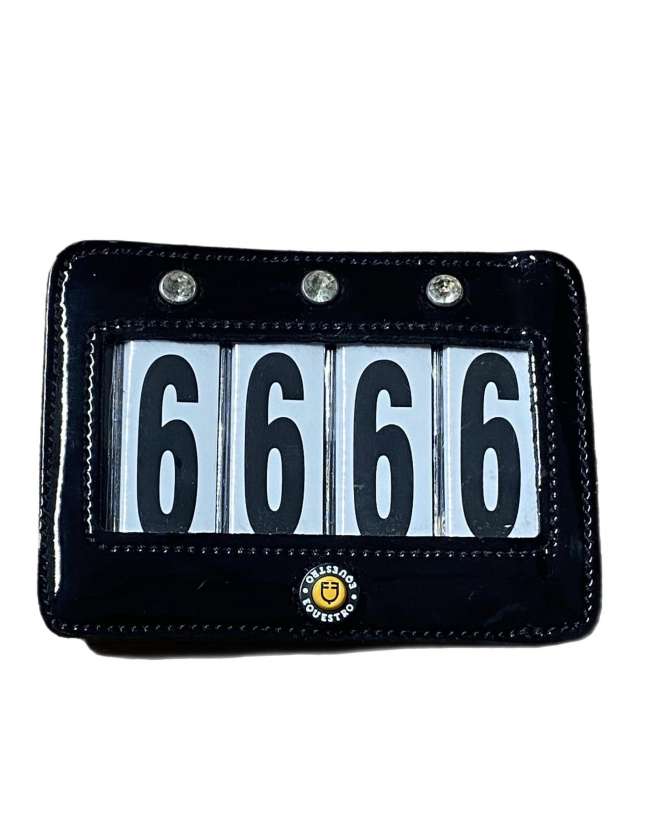 PORTA NUMERI DA GARA CON BRILLANTINI