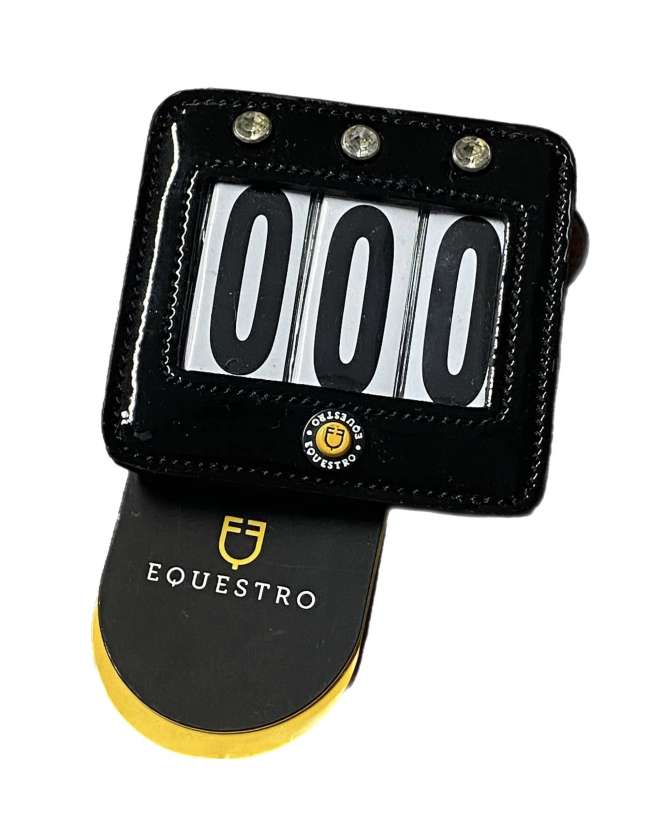 PORTA NUMERO EQUESTRO CON BRILLANTINI