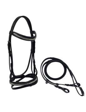 BRIGLIA INGLESE IN CUOIO CLINCHER ARGENTO-30021