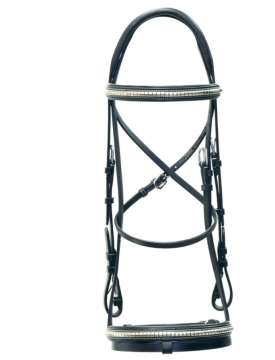 TESTIERA INGLESE CUOIO CLINCHER ARGENTO-30028