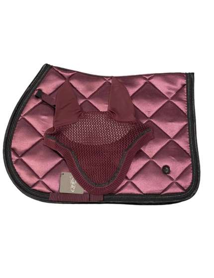 SOTTO SELLA E CUFFIA BORDEAUX GLITTER