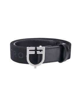 CINTURA EQUESTRO CUOIO ED ELASTICO CON SCRITTA-30089