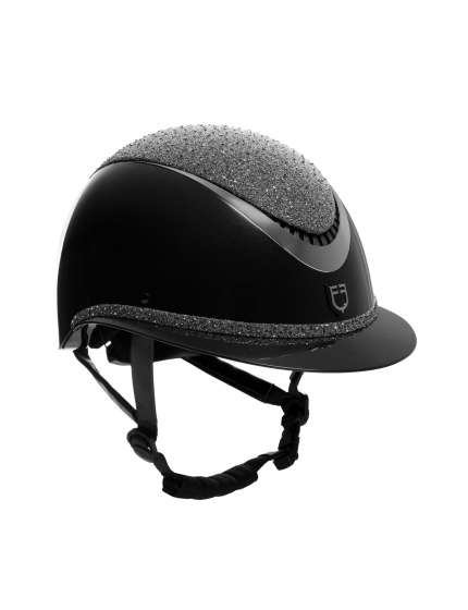 CASCO EQUESTRO VISIERA LARGA E BRILLANTINI