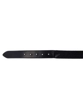 CINTURA EQUESTRO ELASTICO E CUOIO FIBBIA ROSEGOLD-30170