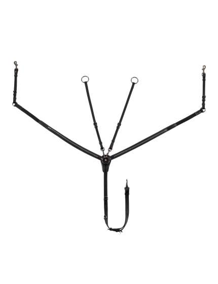PETTORALE IN CUOIO CON CLINCHER NERO