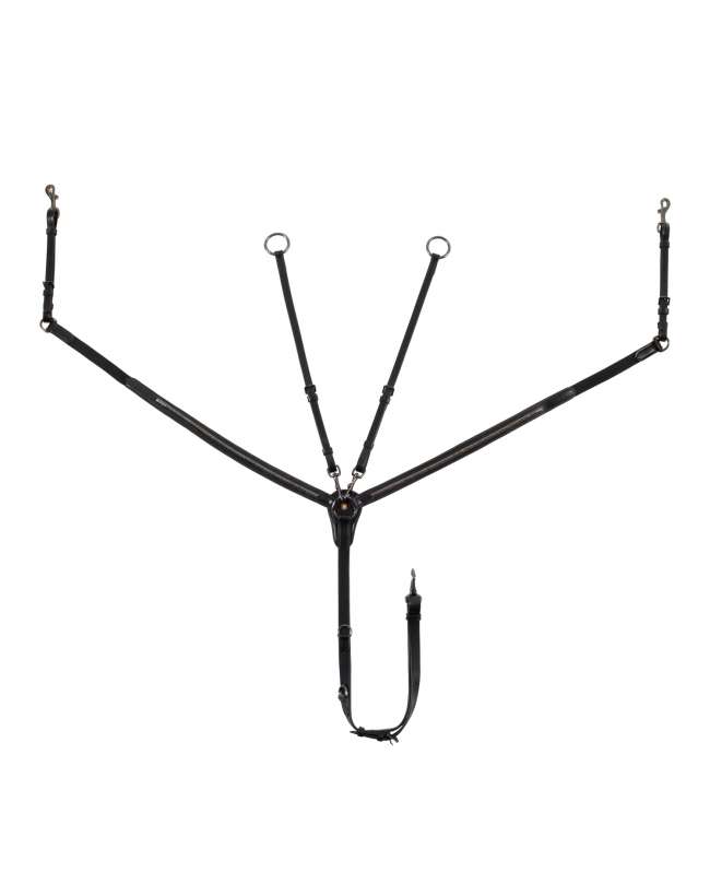 PETTORALE IN CUOIO CON CLINCHER NERO