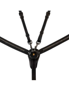 PETTORALE IN CUOIO CON CLINCHER NERO-30230