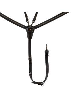 PETTORALE IN CUOIO CON CLINCHER NERO-30231