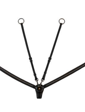 PETTORALE IN CUOIO CON CLINCHER NERO-30232