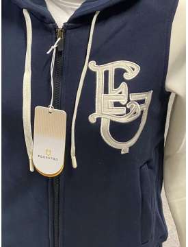FELPA DONNA EQUESTRO BICOLORE EQ CAPPUCCIO-30290