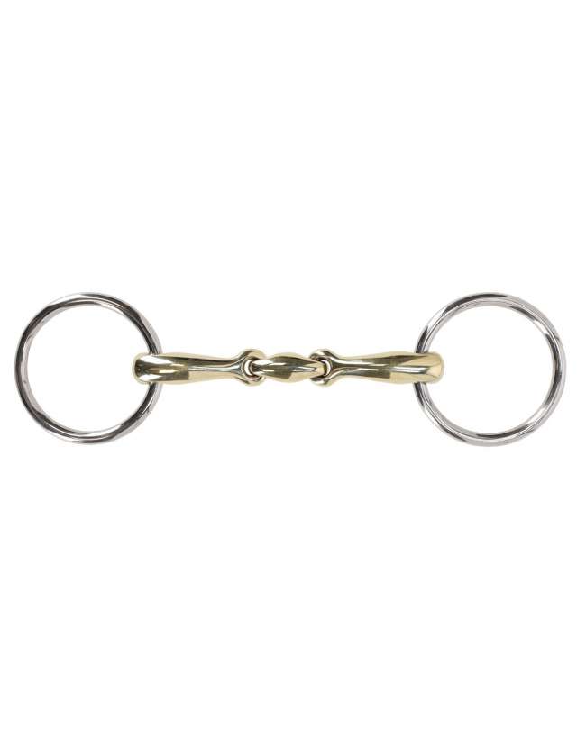 FILETTO AD ANELLI OTTONE TRE PEZZI ANATOMICO SOTTILE