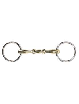 FILETTO AD ANELLI OTTONE TRE PEZZI ANATOMICO SOTTILE-30325
