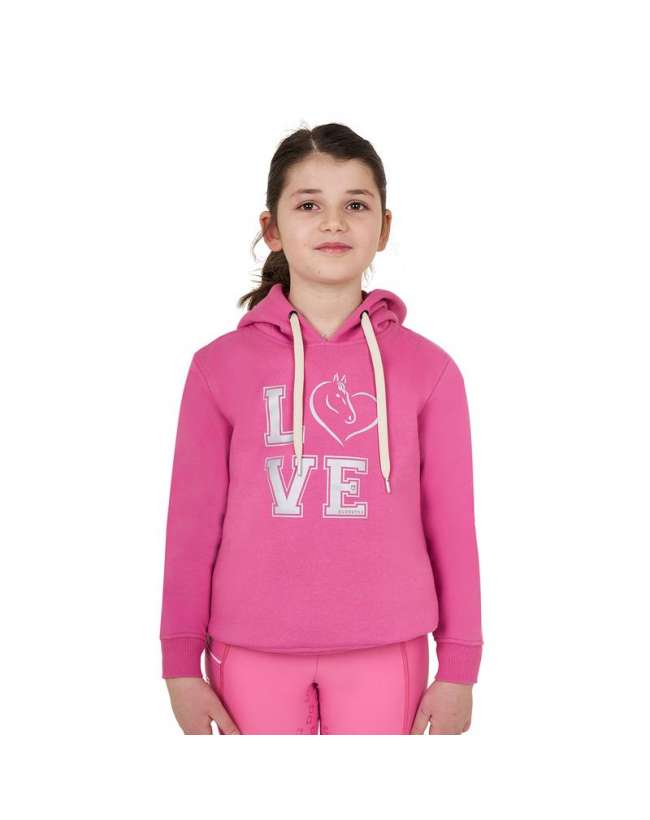 FELPA EQUESTRO BAMBINA WINTER LOVE CAPPUCCIO