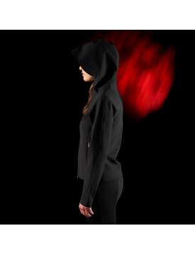 FELPA TECNICA DONNA RIDER TECH CON CAPPUCCIO-30489