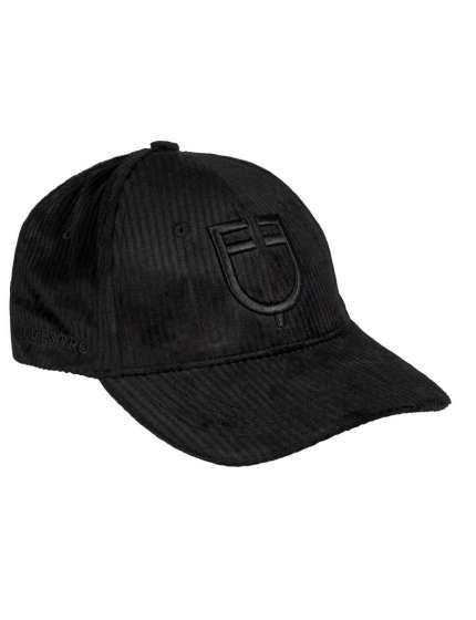 CAPPELLINO UNISEX EQUESTRO IN VELLUTO CON LOGO