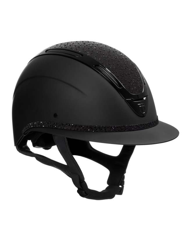 CASCO EQUESTRO APOCALYPSE CON VISIERA LARGA E STRASS